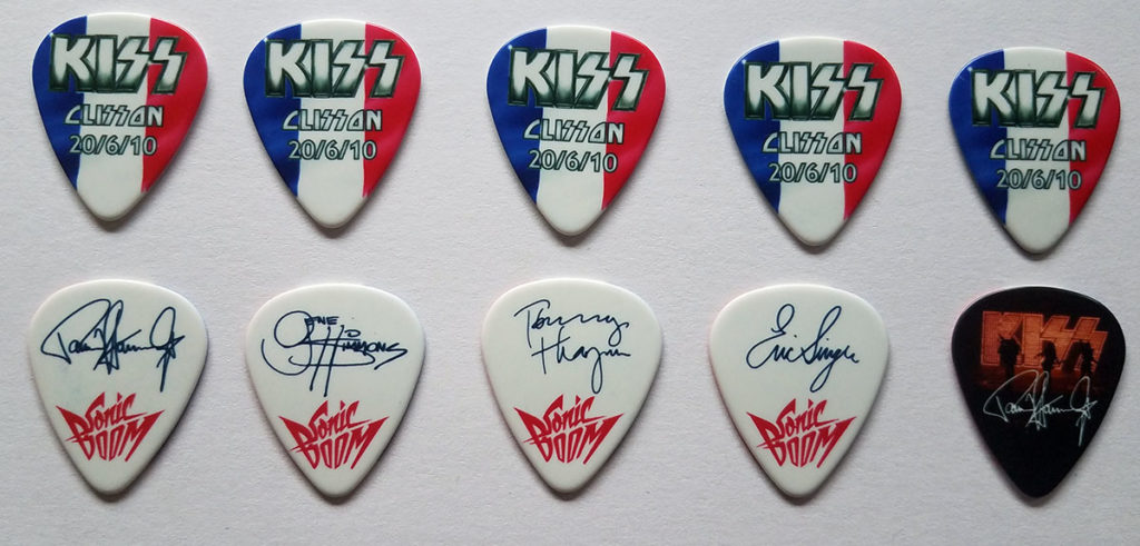 KISS Sonic Boom 06/20/10 Clisson, France Guitar Picks – KISS Picks